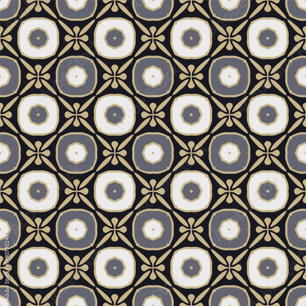 Obraz Style seamless pattern in white yellow brown gray for decoration. Print for paper, tiles, textiles. Home  decor, interior design, cloth design.