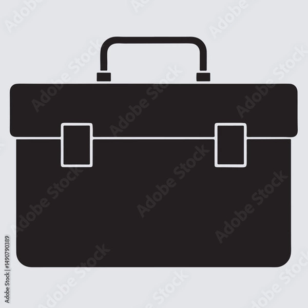 Obraz toolbox icon silhouette vector art illustration, vector toolbox icon