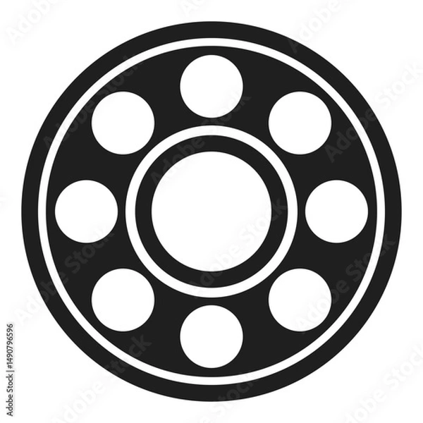 Obraz Ball bearing vector icon