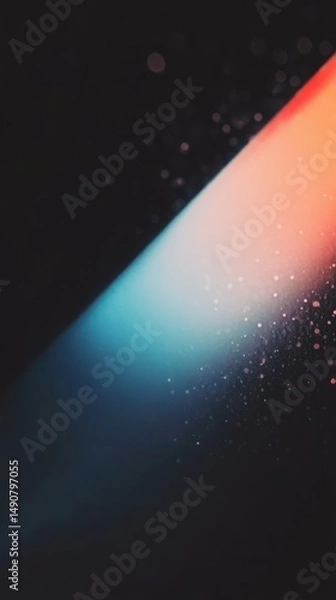 Fototapeta Abstract Light Beam with Colorful Gradient and Floating Particles
