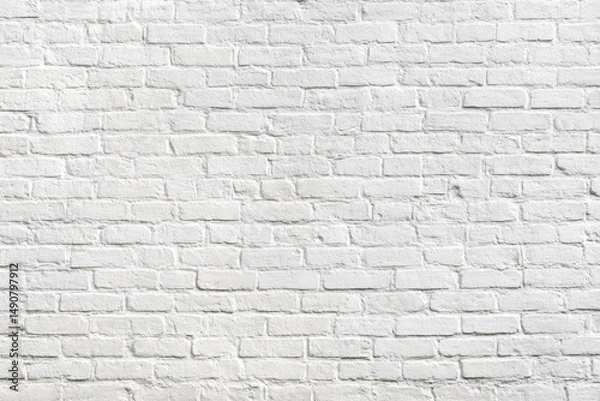 Fototapeta Whitewashed brick wall texture background