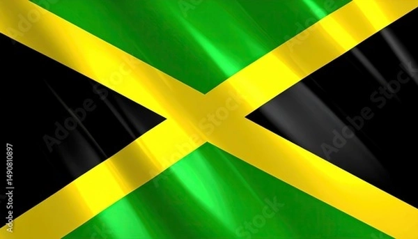 Obraz Jamaican Flag Waving.
