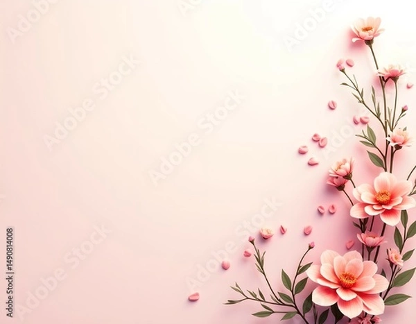 Fototapeta Flowers frame card