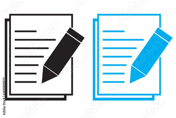Fototapeta Document icon isolated on white background. Document icon in trendy design style. Document vector icon modern and simple flat symbol for web site, mobile app, UI.