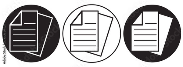Fototapeta Documents icon Thin line art isolated