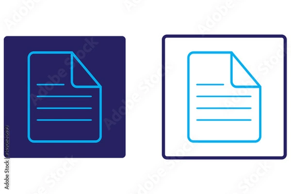Obraz Document icon vector isolated on white background. Paper icon. File Icon