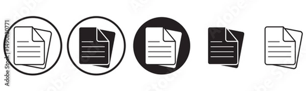 Fototapeta Document icon vector isolated on white background. Paper icon. File Icon