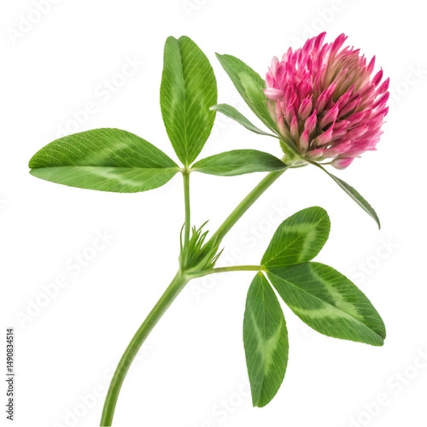 Fototapeta Red clover isolated on white background