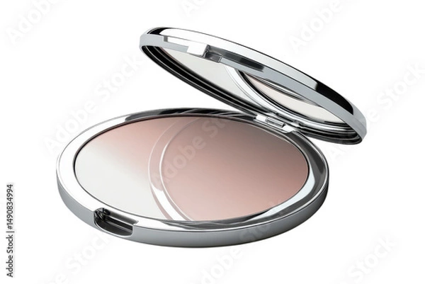 Fototapeta Unveiling a shimmering makeup compact a beauty essential reflecting elegance and personal on transparent background