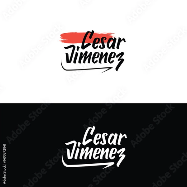 Fototapeta Text Casar Jimene  logo design template vector eps