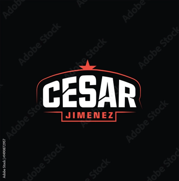 Fototapeta Text Casar Jimene star logo design template vector eps