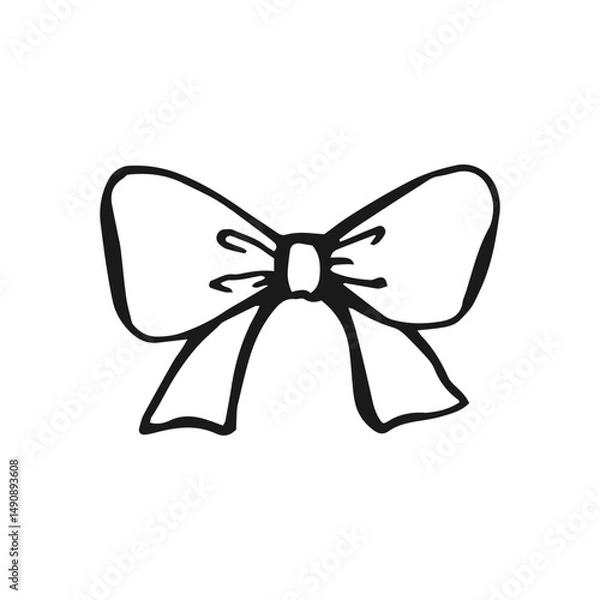 Fototapeta Christmas decorations. Hand drawn vector illustration.