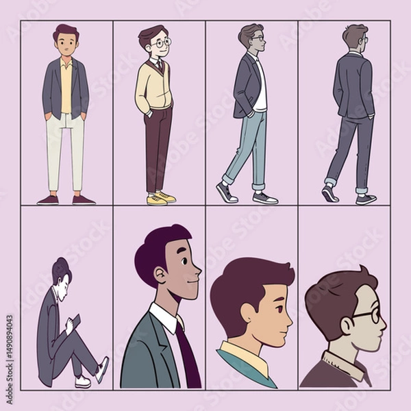 Obraz set of business people