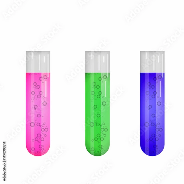 Obraz test tube icon set
