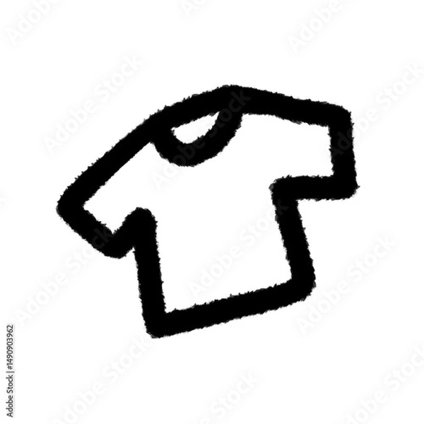 Fototapeta t-shirt outfit png cute cartoon handwrite design kid and art doodle retro design pen outline element