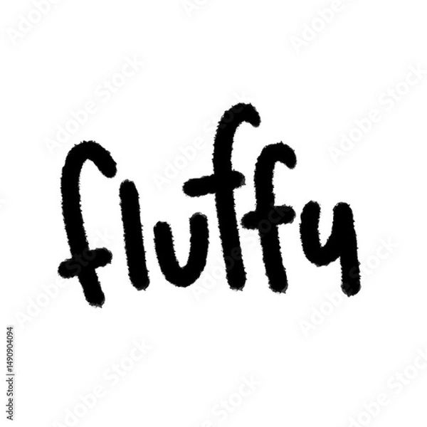Fototapeta fluffy png cute cartoon handwrite design kid and art doodle retro design pen outline element
