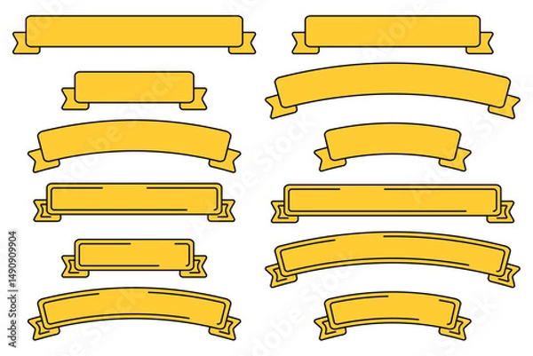 Fototapeta シンプルで可愛いリボンのセット