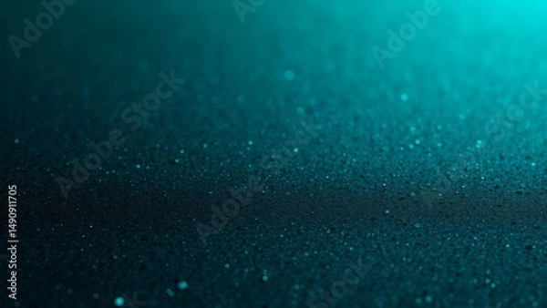 Obraz A teal and emerald abstract background features a grainy, dark texture with a subtle gradient, creating a modern and technological atmosphere.