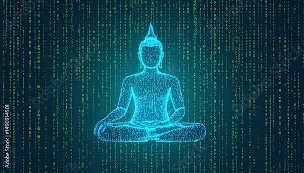 Obraz Buddha Digital Meditation.