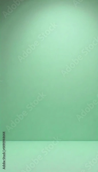 Fototapeta Generative AI background in pastel green with gradient lighting effect