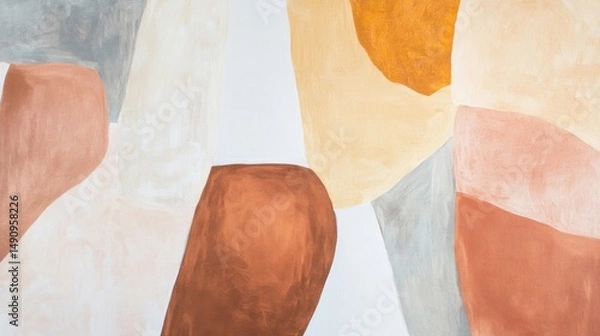 Obraz Nordic Abstract watercolor oil painting. Winter mood. Abstraction art background. Oil on canvas. Golden texture. Fragment of artwork. Paint spots. Strokes of paint. Colorful canvas