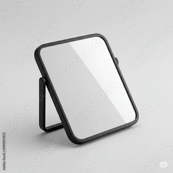 Fototapeta Simple mirror isolated on white
