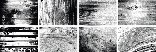 Fototapeta wood grain texture pack wooden material surface structure overlay grunge distressed vector