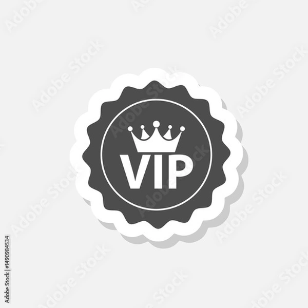 Fototapeta VIP badge icon sticker isolated on gray background