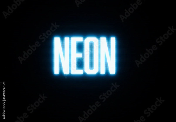 Obraz Neon Sign Text Effect