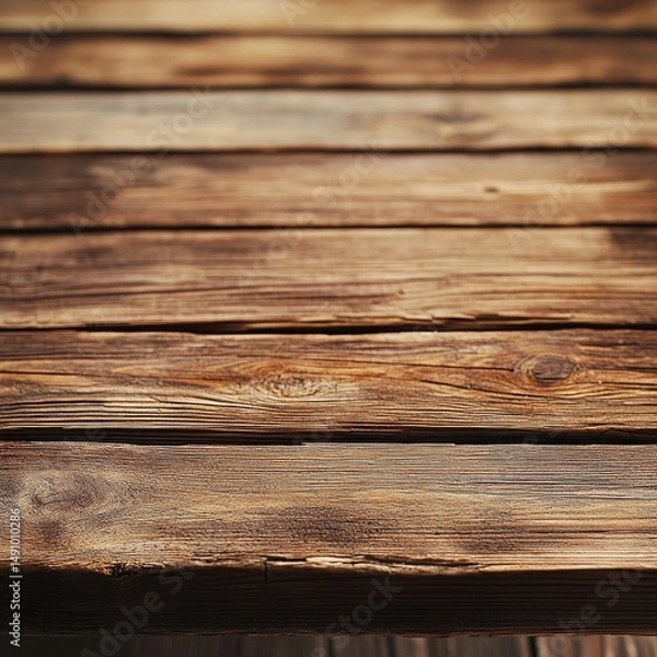 Fototapeta Wooden planks background with copyspace for text or image