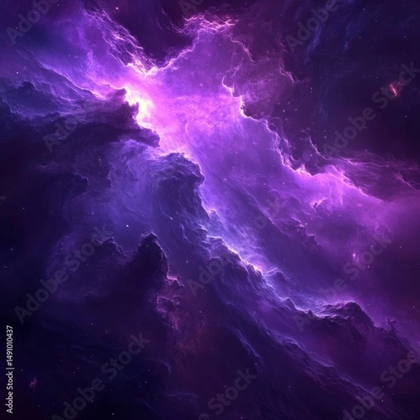 Fototapeta Abstract space background with stars and nebulae. Vector illustration.