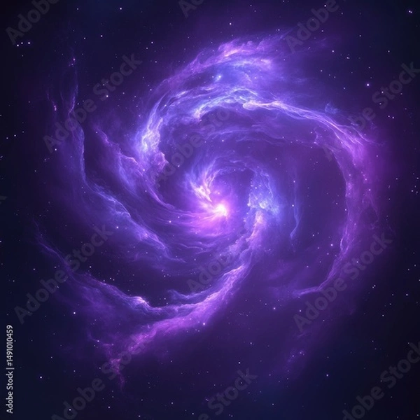 Fototapeta Abstract space background with stars and nebula, computer-generated image.