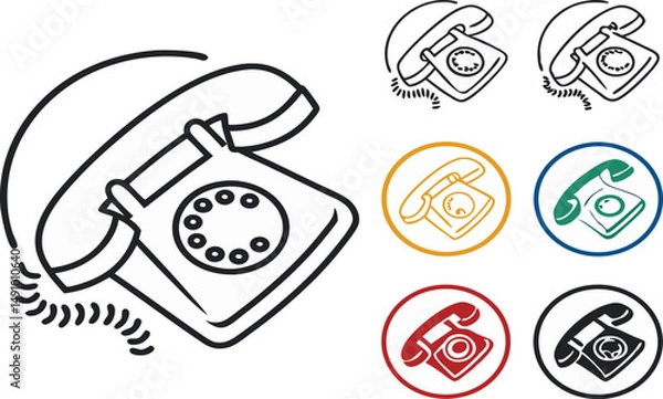 Obraz vector illustration of a set of food icons