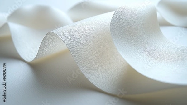 Obraz White fabric ribbon texture