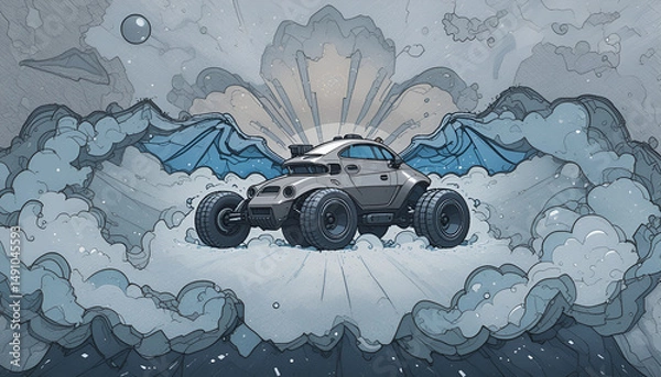 Obraz retro car background