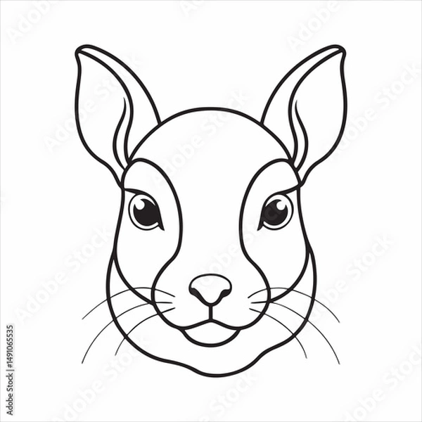 Fototapeta eastern gray squirrel vector silhouette