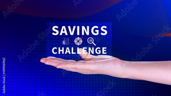 Fototapeta Savings Challenge, Saving money and financial goals or challenges concept, Turn Small Changes into Big Financial Wins. Creative Ways to Achieve Your Financial Goals.
