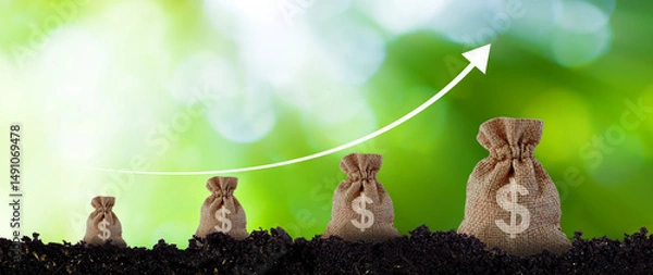 Fototapeta Savings Challenge, Saving money and financial goals or challenges concept, Turn Small Changes into Big Financial Wins. Creative Ways to Achieve Your Financial Goals.