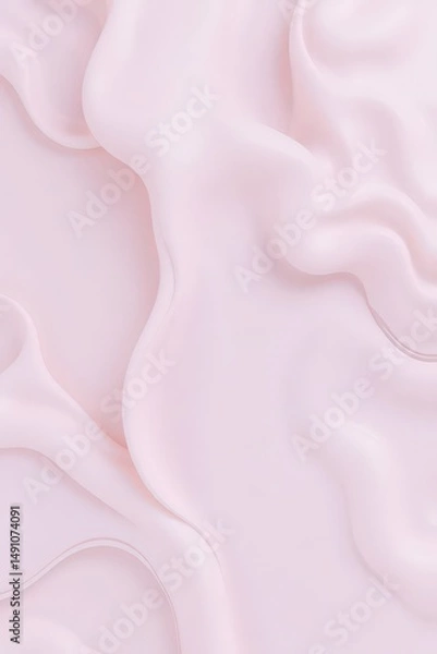Obraz Delicate pink silk fabric flowing gracefully under soft illumination in a serene and calming atmosphere