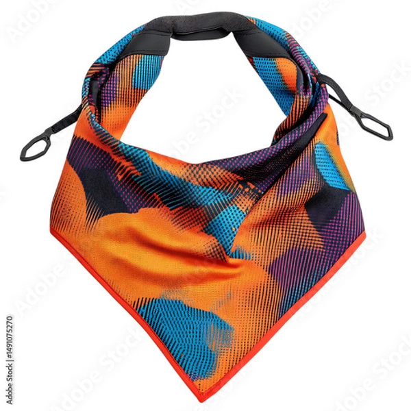 Fototapeta Sport Ready Cooling Bandana with Breathable Mesh Isolated on Transparent Background