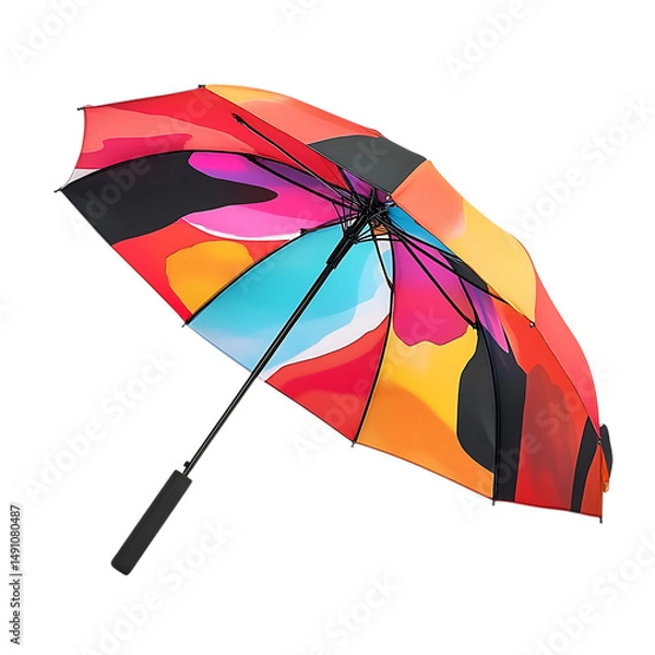 Fototapeta Ultra Portable Travel Umbrella with a Futuristic Design Isolated on Transparent Background