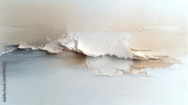 Obraz Abstract painting with layered, textured, neutral tones.