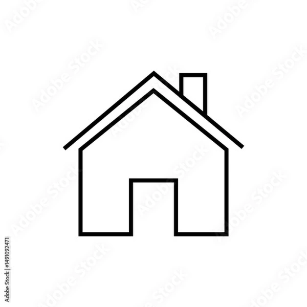 Fototapeta House icon line art. Home page icon. Set of house or building layers and outlines. Vector illustration.