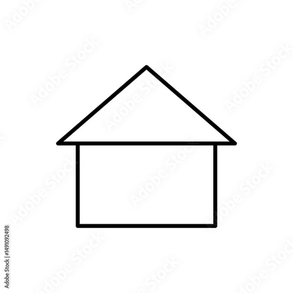 Fototapeta House icon line art. Home page icon. Set of house or building layers and outlines. Vector illustration.