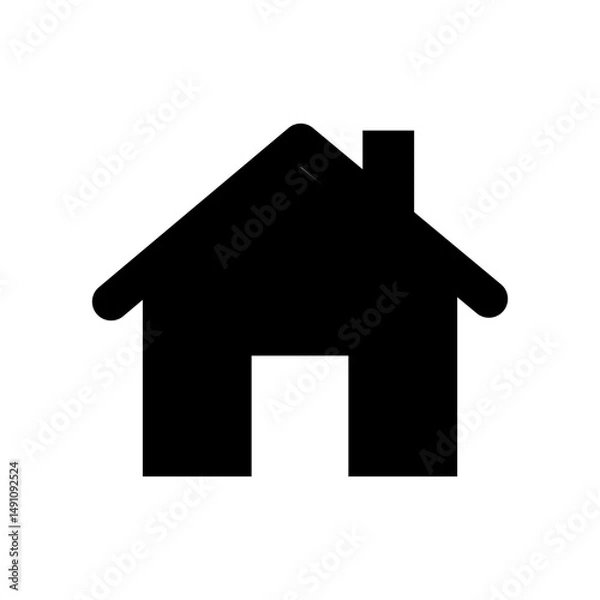 Fototapeta House icon. Home page icon. A set of layers and contours of a house or building. Vector illustration.	