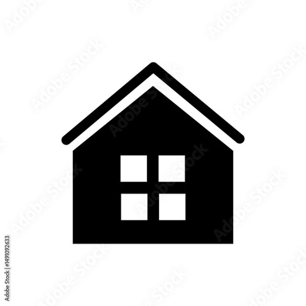 Fototapeta House icon. Home page icon. A set of layers and contours of a house or building. Vector illustration.	