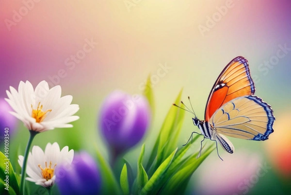 Obraz spring meadow with flowers