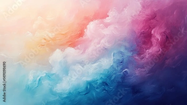 Obraz Colorful abstract shapes blend in a vibrant design.