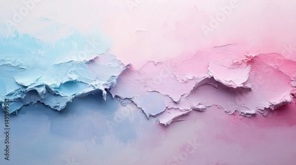 Obraz Abstract pastel hues with textured strokes.