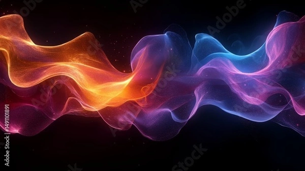 Obraz Dynamic abstract illustration of flowing, vibrant colors.